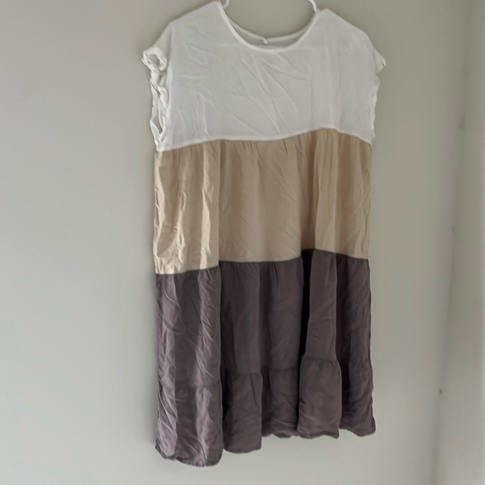 Three Toned Ruffle Dress | size XL